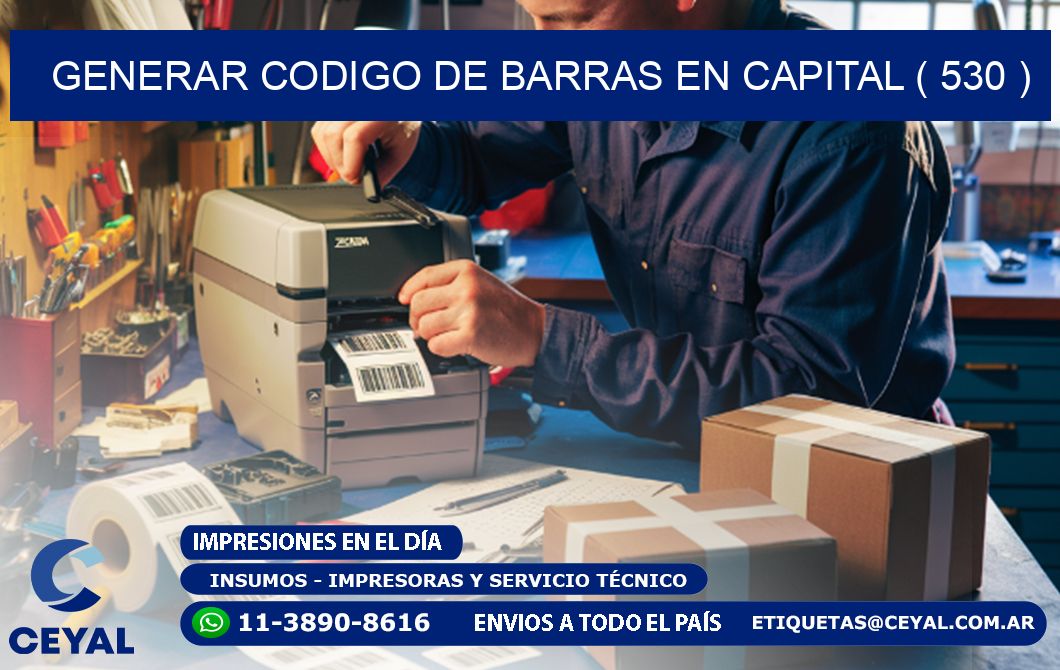 GENERAR CODIGO DE BARRAS EN CAPITAL ( 530 )