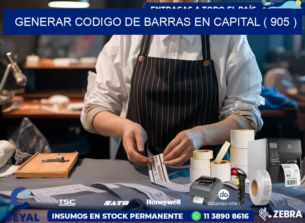 GENERAR CODIGO DE BARRAS EN CAPITAL ( 905 )