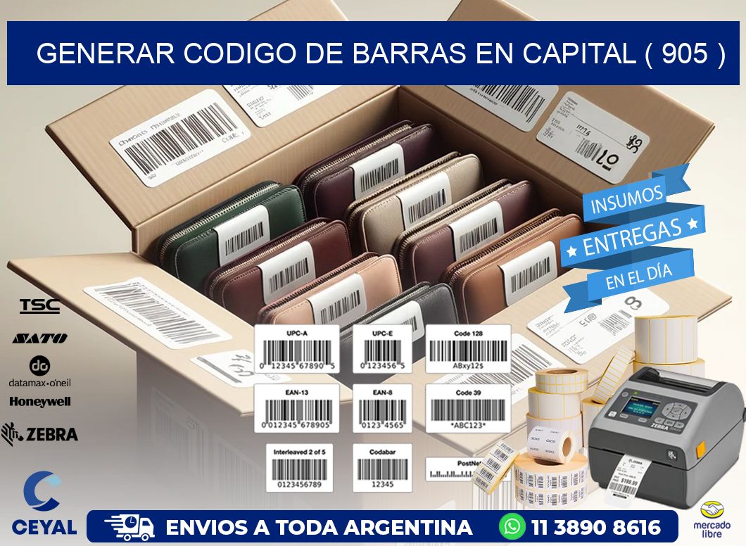 GENERAR CODIGO DE BARRAS EN CAPITAL ( 905 )