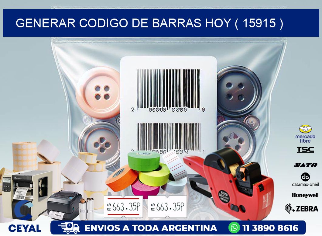GENERAR CODIGO DE BARRAS HOY ( 15915 )