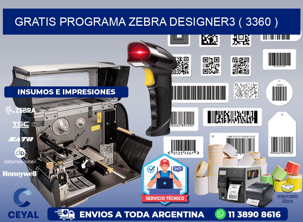 GRATIS PROGRAMA ZEBRA DESIGNER3 ( 3360 )