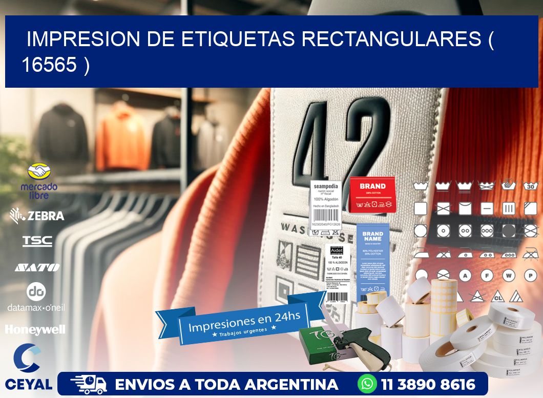 IMPRESION DE ETIQUETAS RECTANGULARES ( 16565 )
