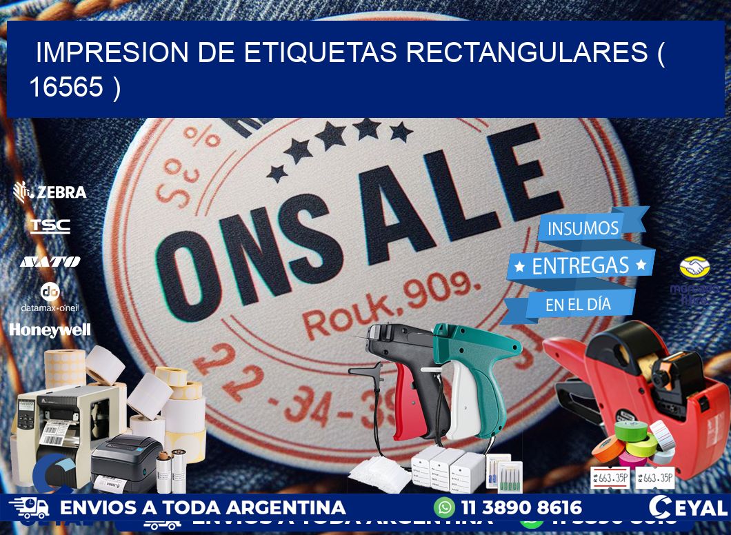 IMPRESION DE ETIQUETAS RECTANGULARES ( 16565 )
