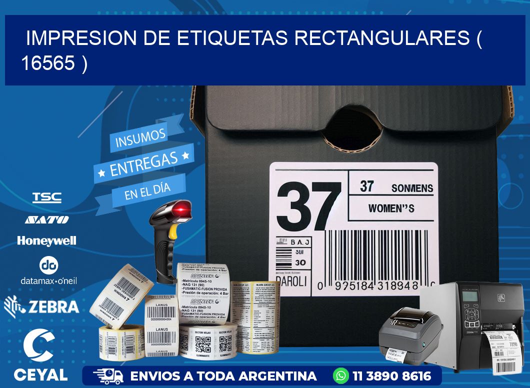 IMPRESION DE ETIQUETAS RECTANGULARES ( 16565 )