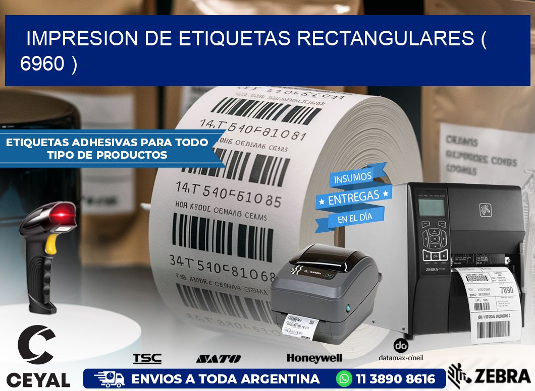 IMPRESION DE ETIQUETAS RECTANGULARES ( 6960 )