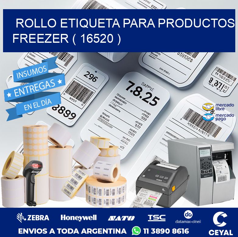 ROLLO ETIQUETA PARA PRODUCTOS FREEZER ( 16520 )