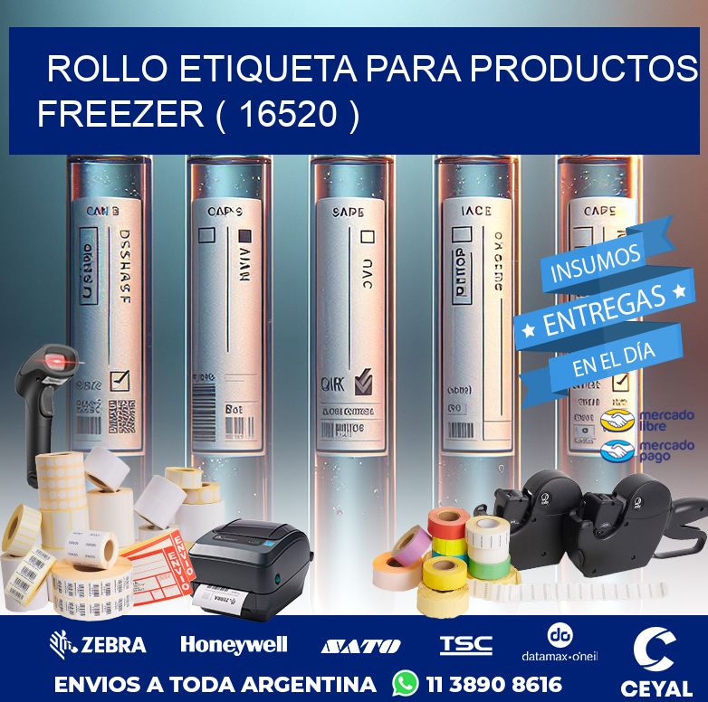 ROLLO ETIQUETA PARA PRODUCTOS FREEZER ( 16520 )