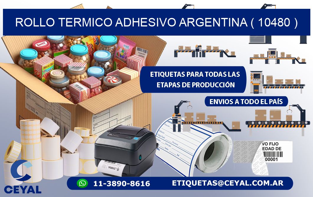 ROLLO TERMICO ADHESIVO ARGENTINA ( 10480 )