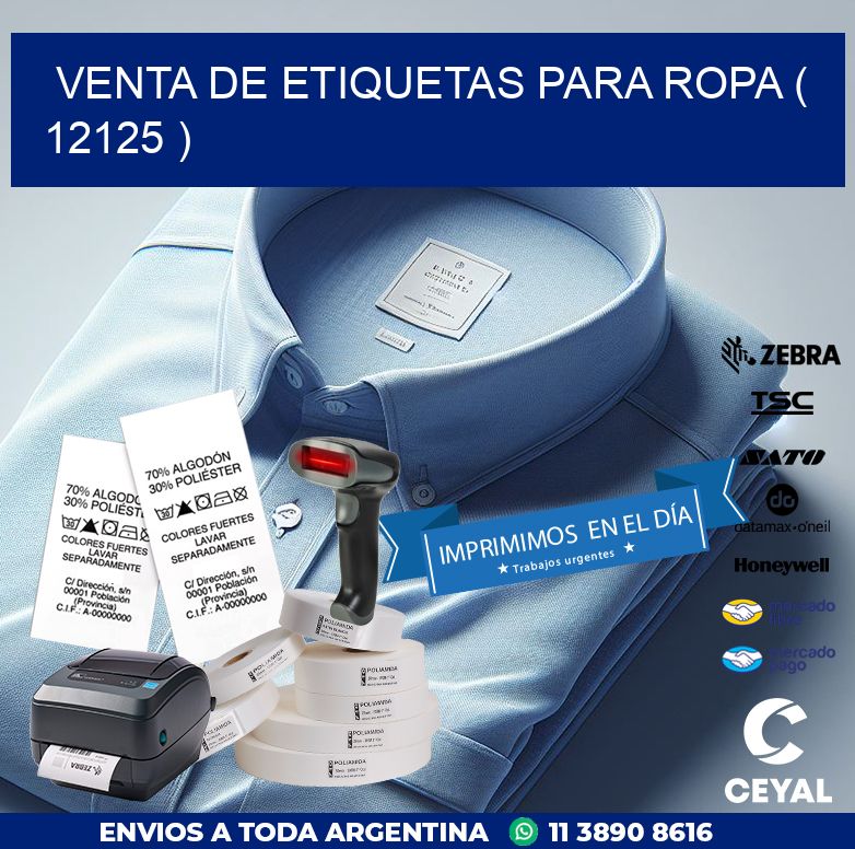 VENTA DE ETIQUETAS PARA ROPA ( 12125 )
