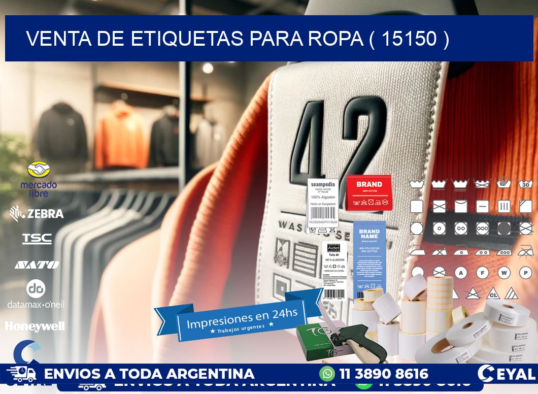 VENTA DE ETIQUETAS PARA ROPA ( 15150 )