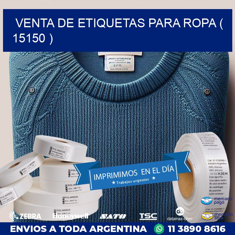 VENTA DE ETIQUETAS PARA ROPA ( 15150 )