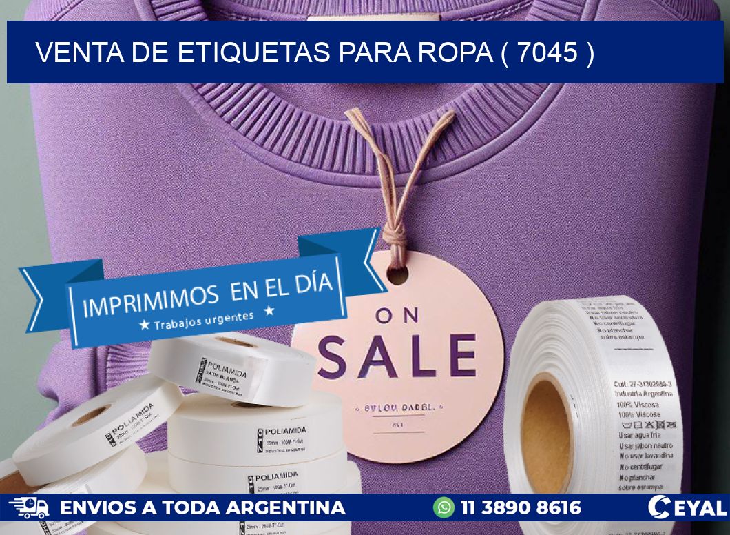 VENTA DE ETIQUETAS PARA ROPA ( 7045 )