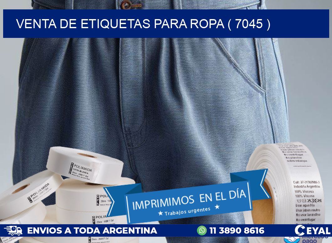 VENTA DE ETIQUETAS PARA ROPA ( 7045 )