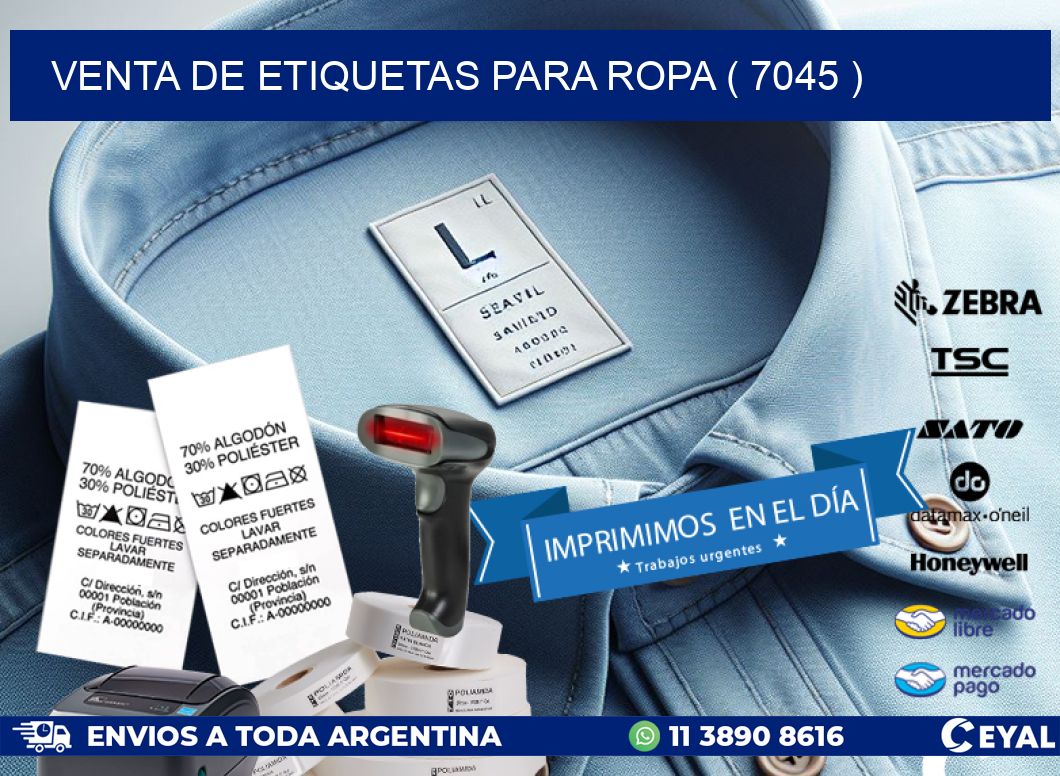 VENTA DE ETIQUETAS PARA ROPA ( 7045 )