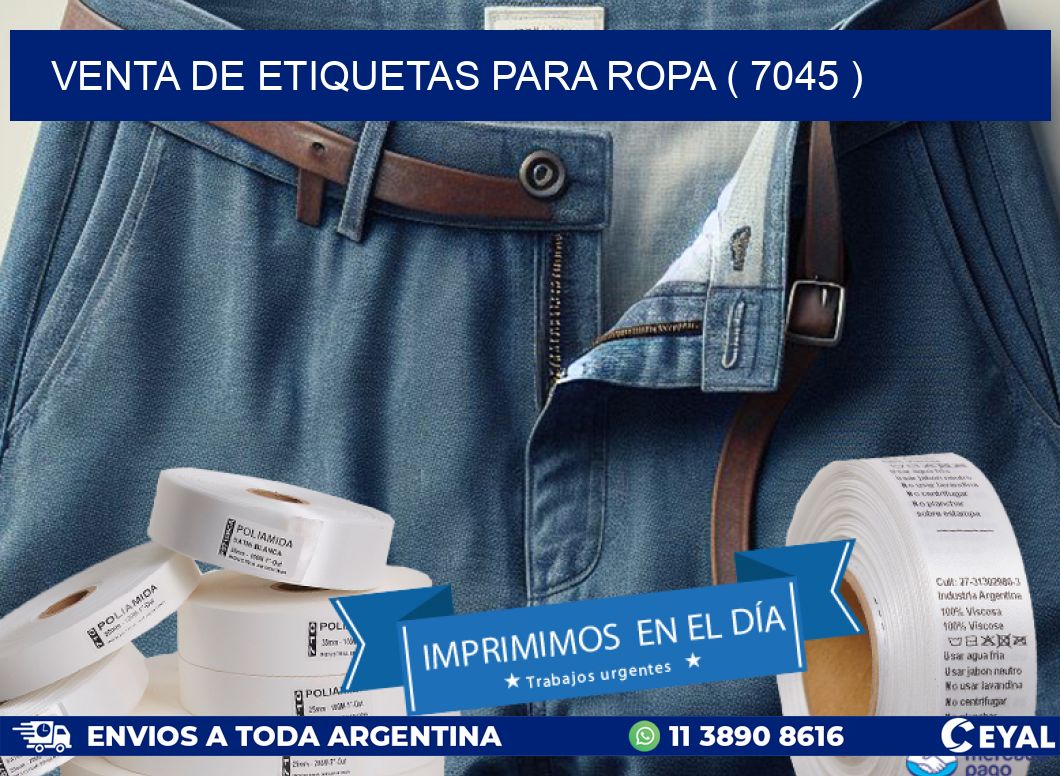 VENTA DE ETIQUETAS PARA ROPA ( 7045 )