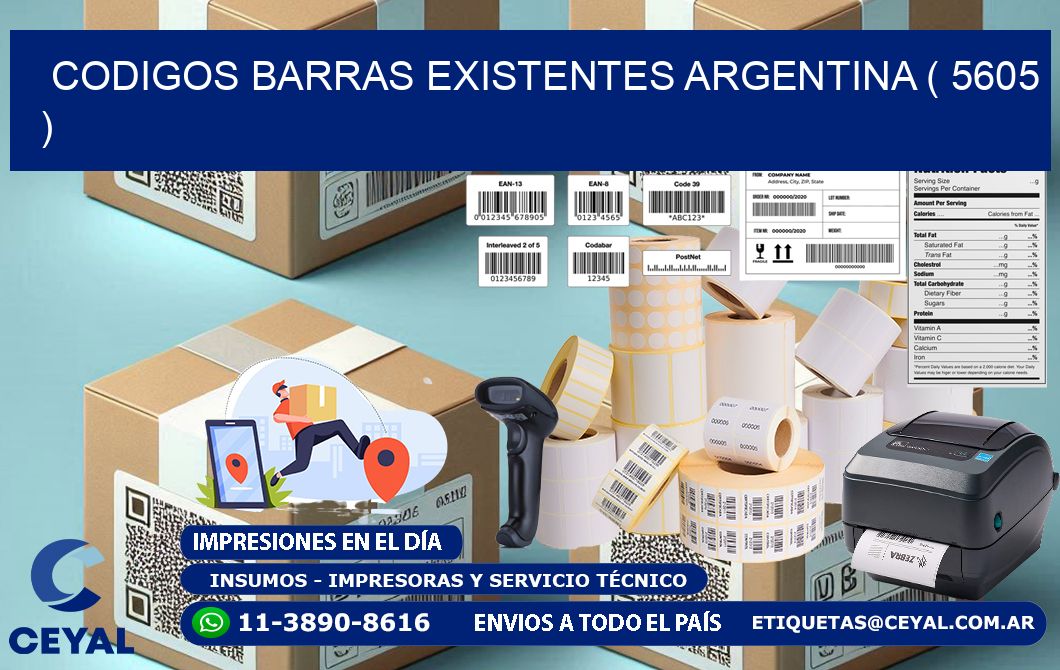 codigos barras existentes argentina ( 5605 )