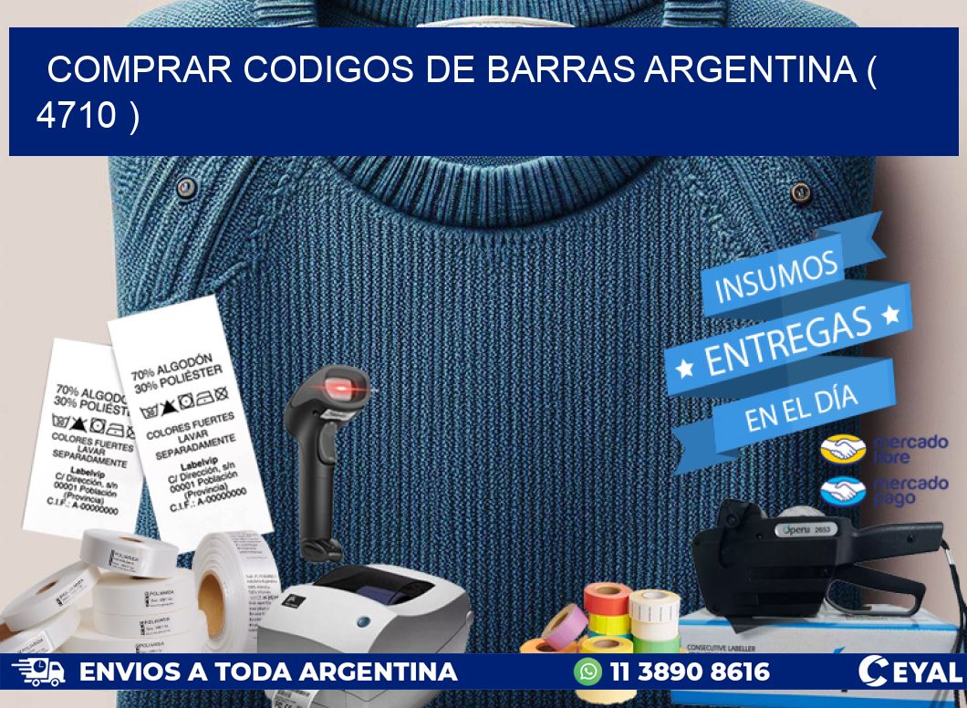 comprar codigos de barras argentina ( 4710 )
