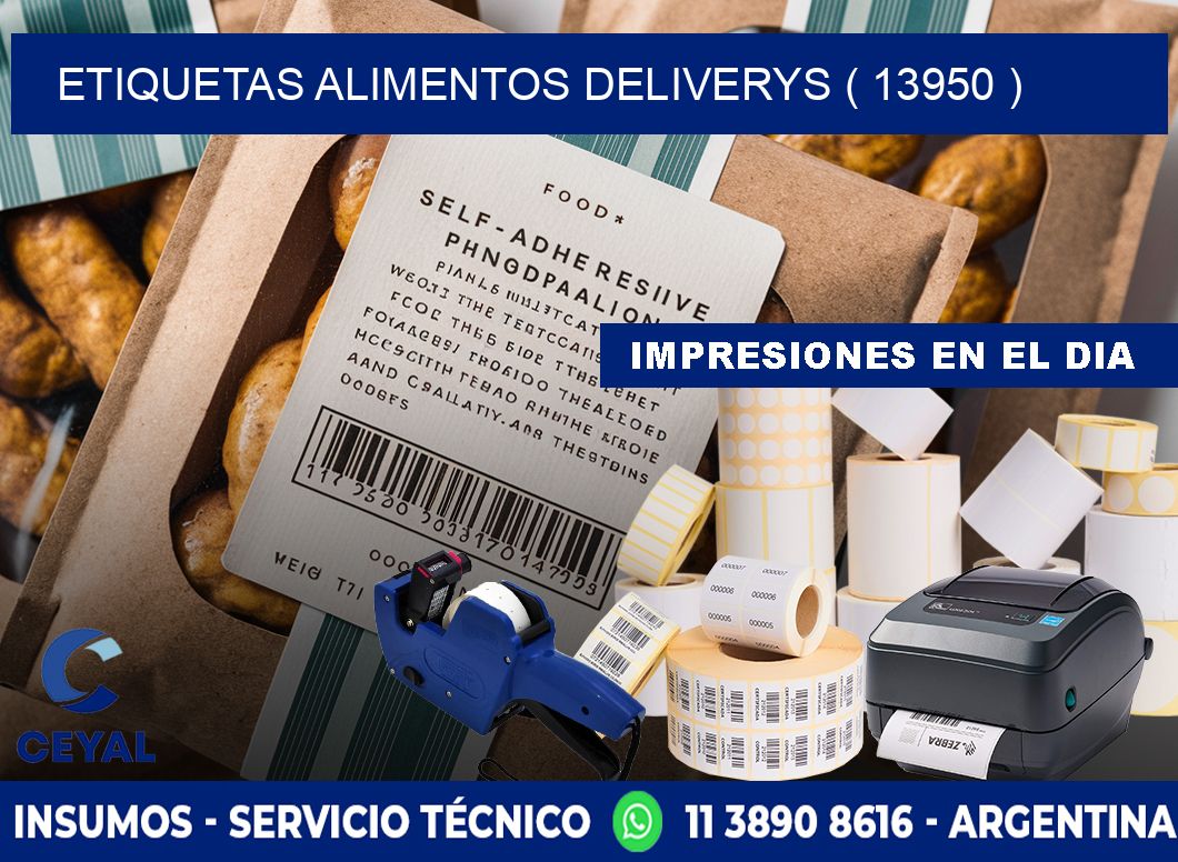 etiquetas alimentos deliverys ( 13950 )