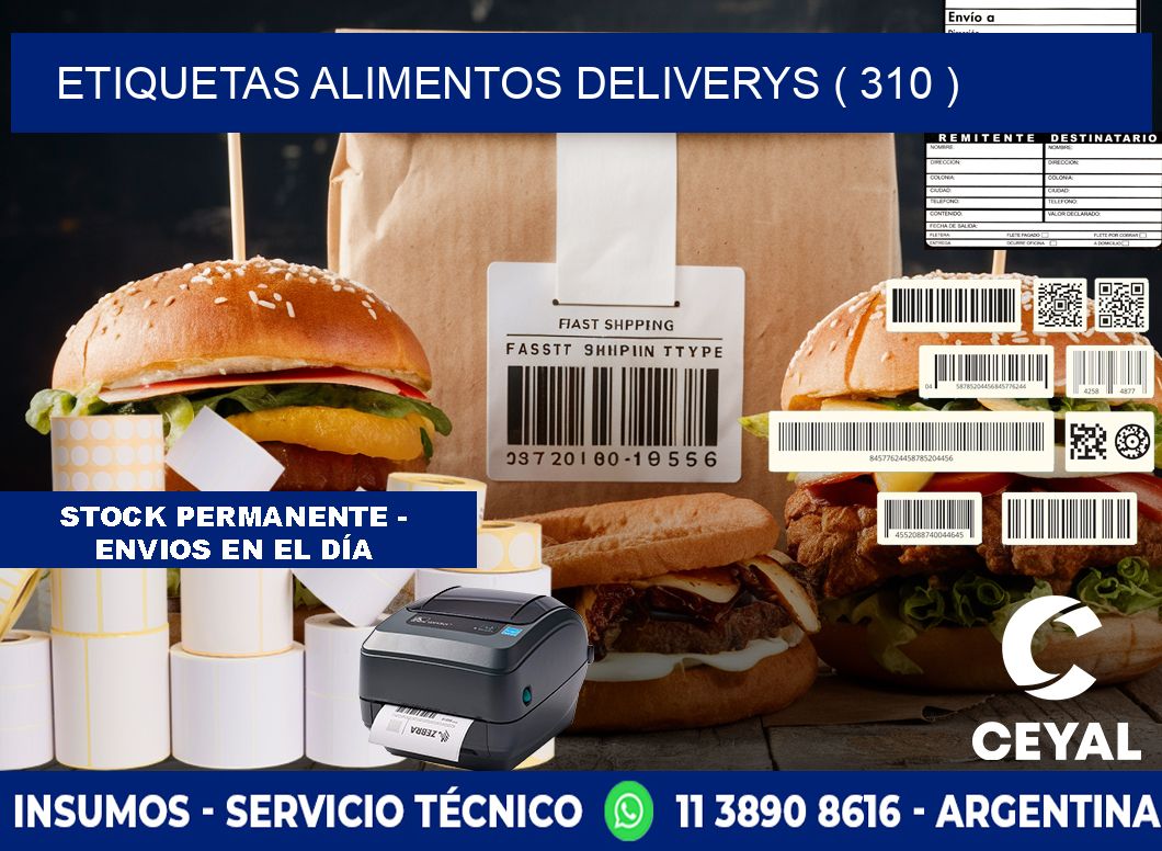 etiquetas alimentos deliverys ( 310 )