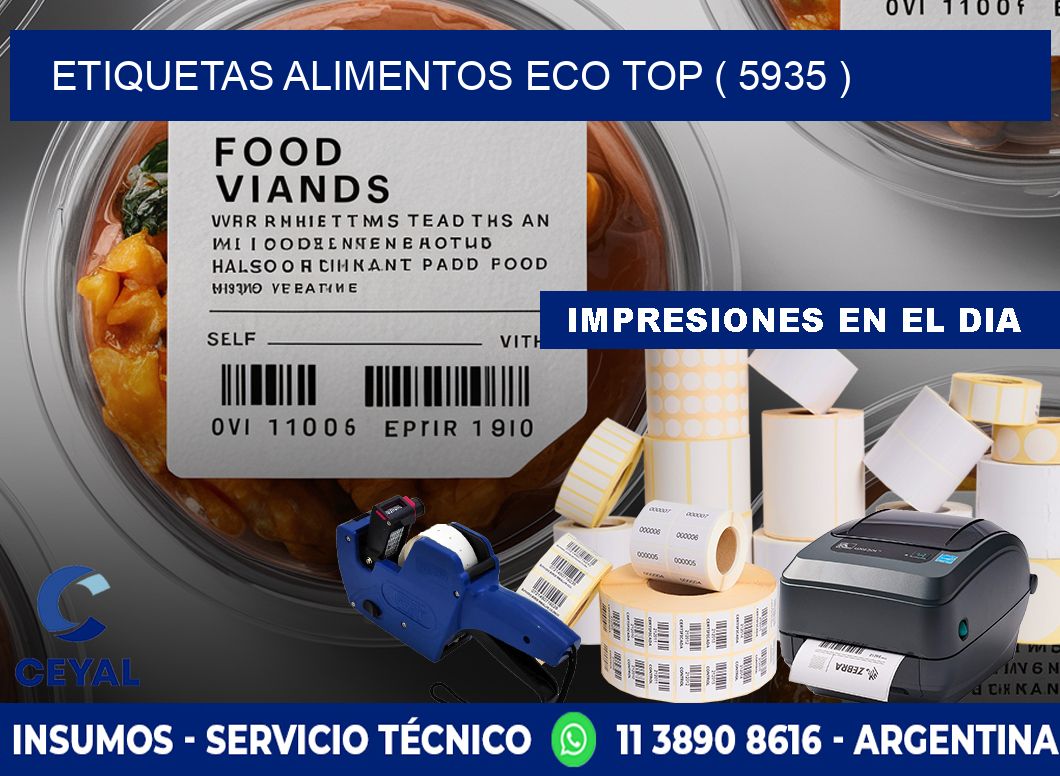 etiquetas alimentos eco top ( 5935 )