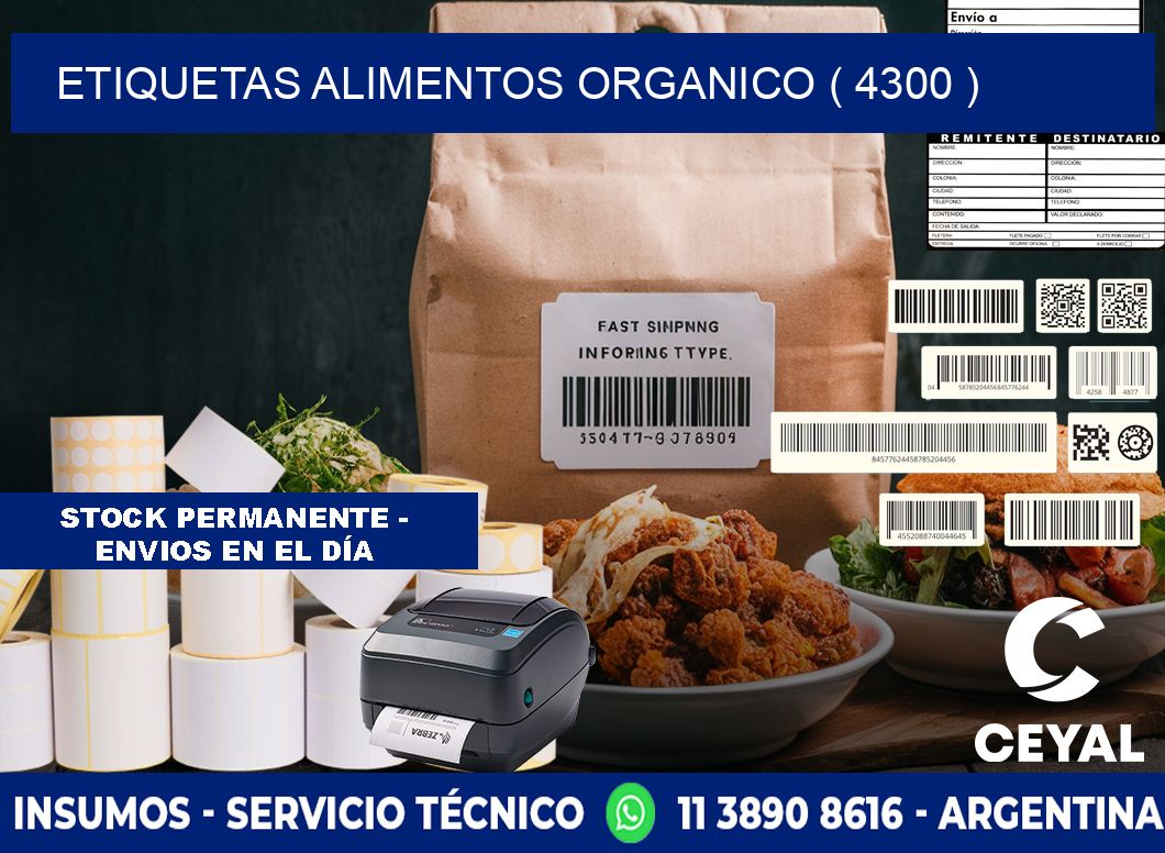 etiquetas alimentos organico ( 4300 )