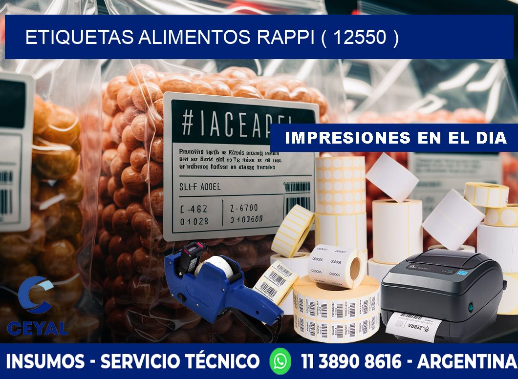 etiquetas alimentos rappi ( 12550 )