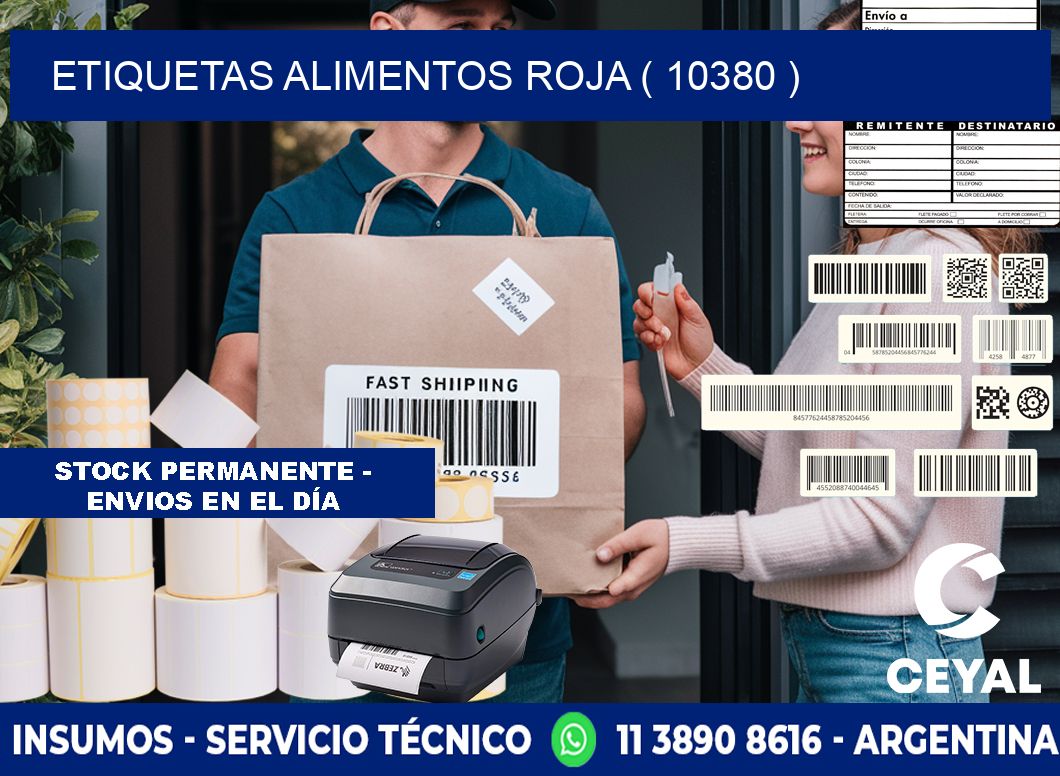 etiquetas alimentos roja ( 10380 )