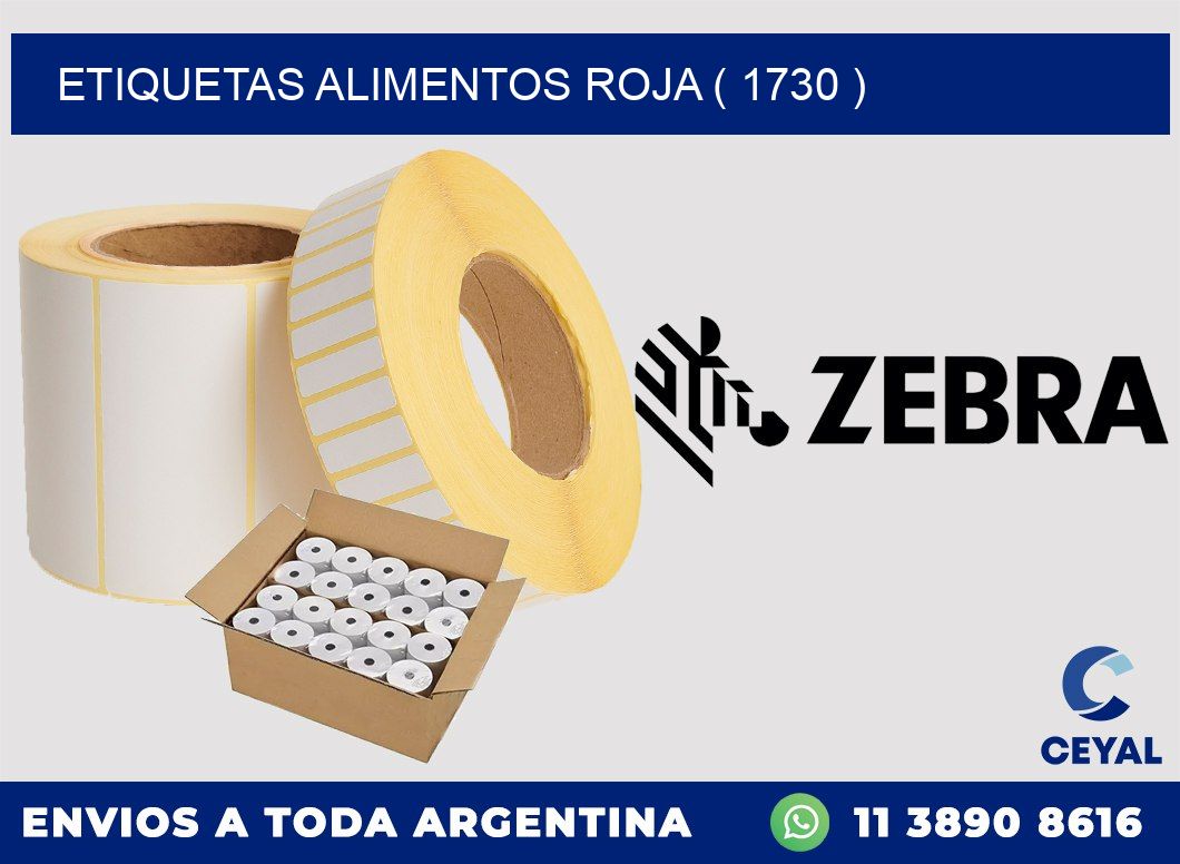 etiquetas alimentos roja ( 1730 )