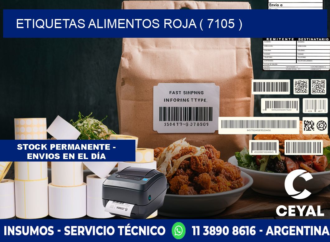 etiquetas alimentos roja ( 7105 )