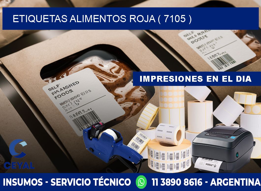 etiquetas alimentos roja ( 7105 )