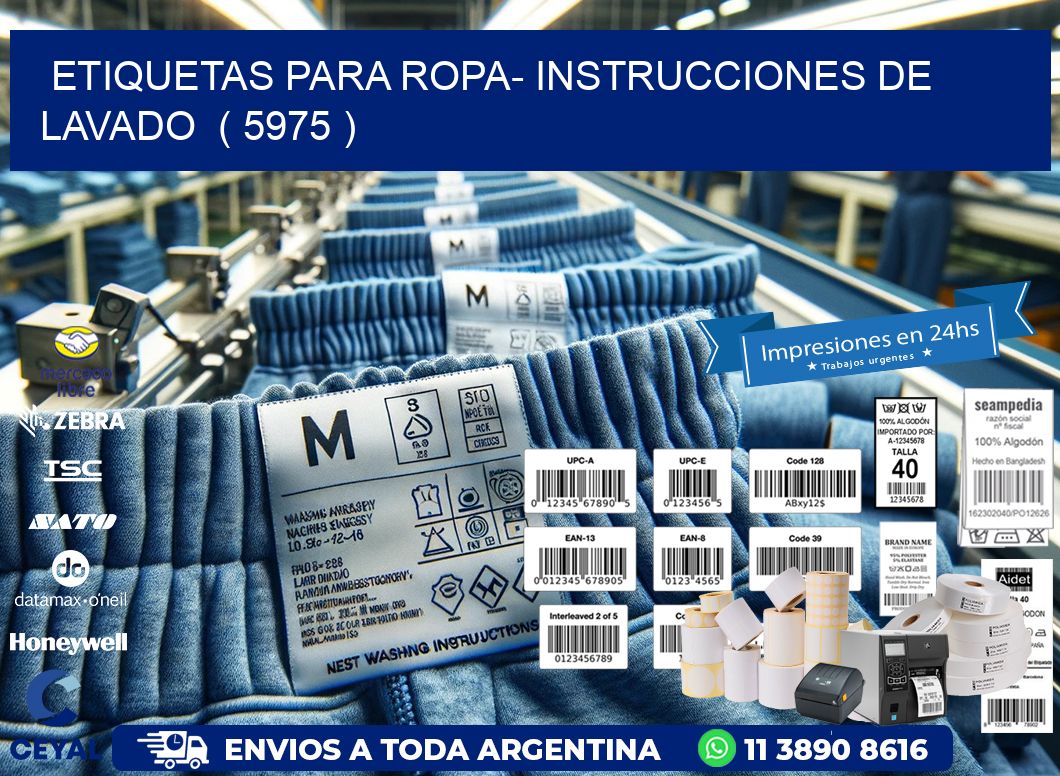 etiquetas para ropa- instrucciones de lavado  ( 5975 )