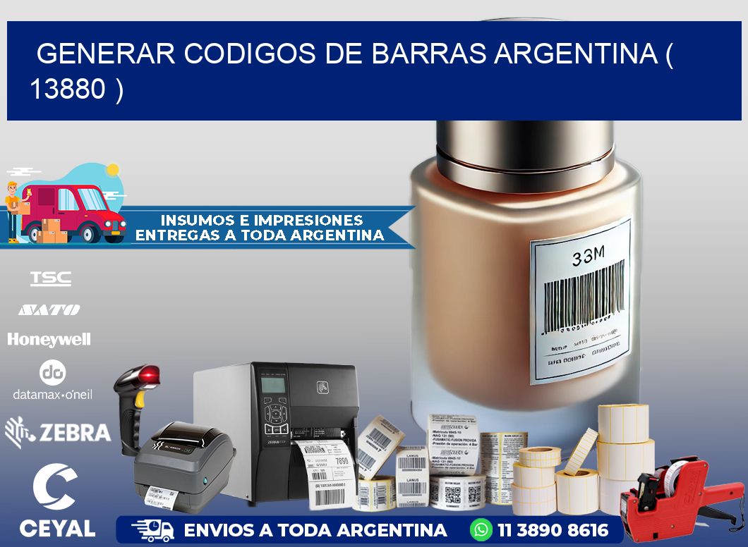 generar codigos de barras argentina ( 13880 )