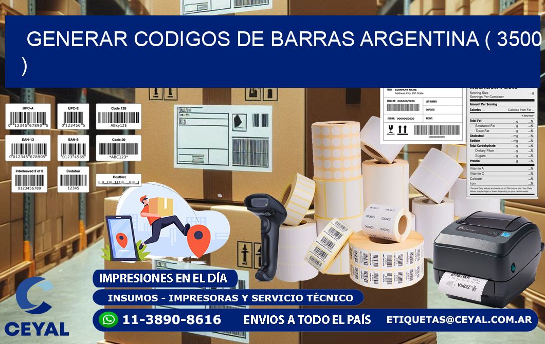 generar codigos de barras argentina ( 3500 )