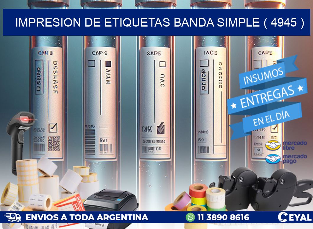 impresion de etiquetas banda simple ( 4945 )