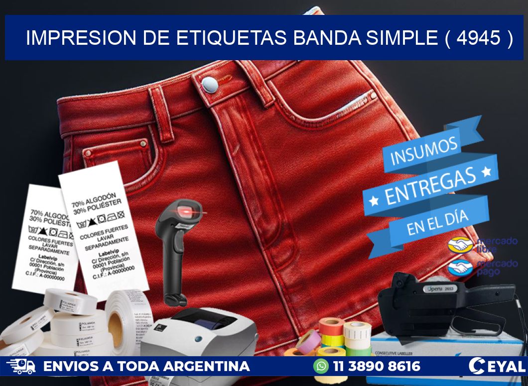 impresion de etiquetas banda simple ( 4945 )