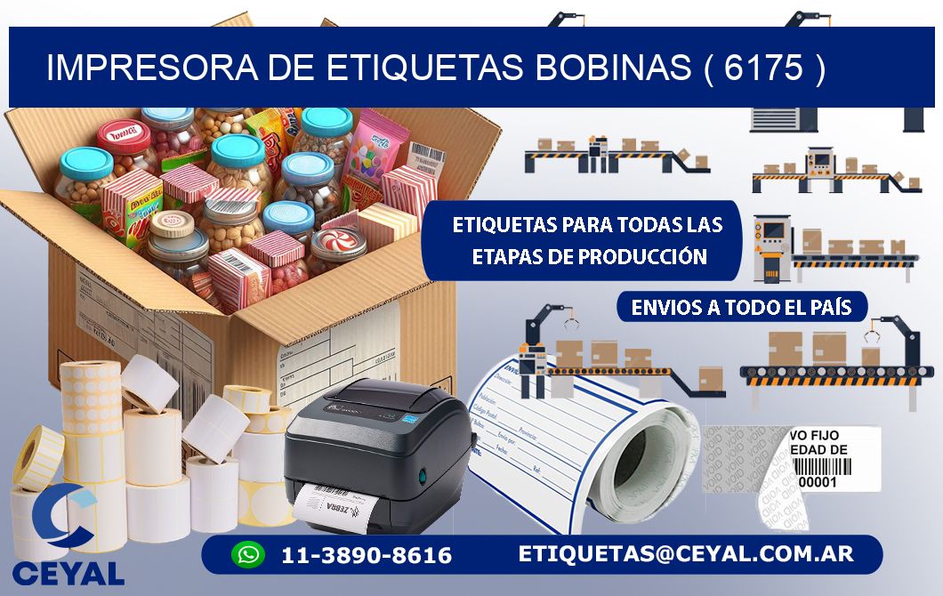 impresora de etiquetas bobinas ( 6175 )