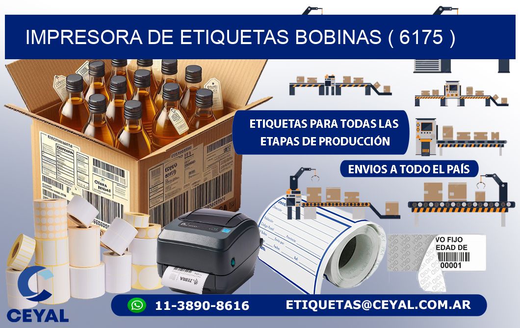 impresora de etiquetas bobinas ( 6175 )