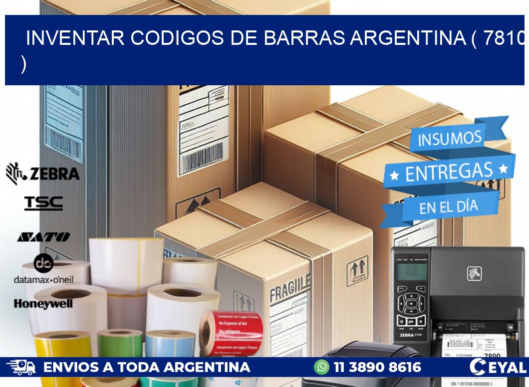 inventar codigos de barras argentina ( 7810 )