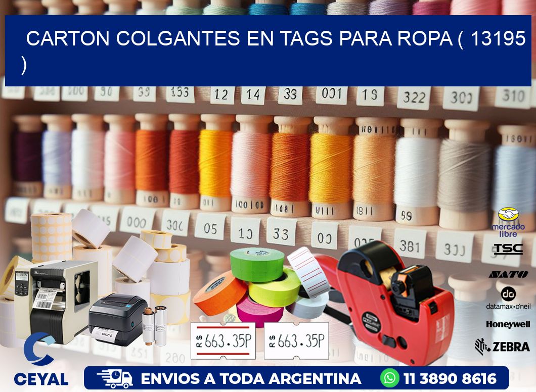 CARTON COLGANTES EN TAGS PARA ROPA ( 13195 )
