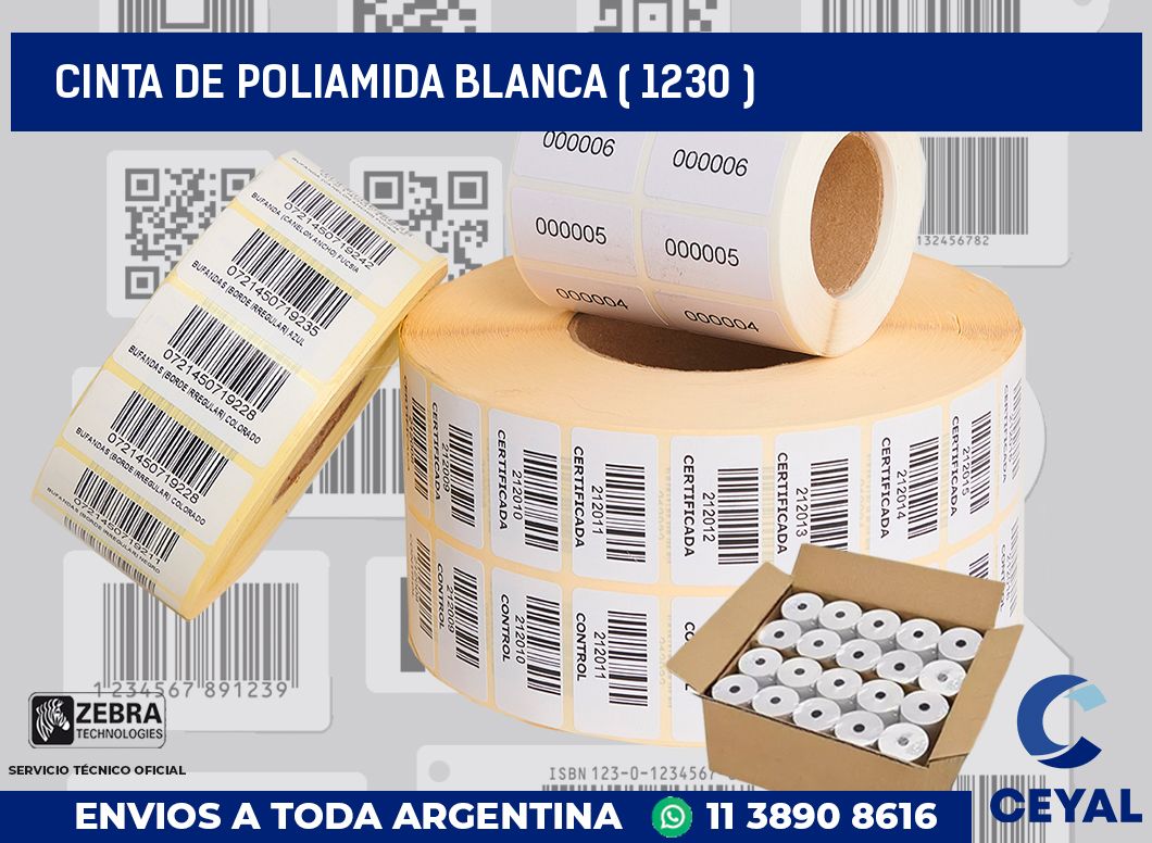CINTA DE POLIAMIDA BLANCA ( 1230 )