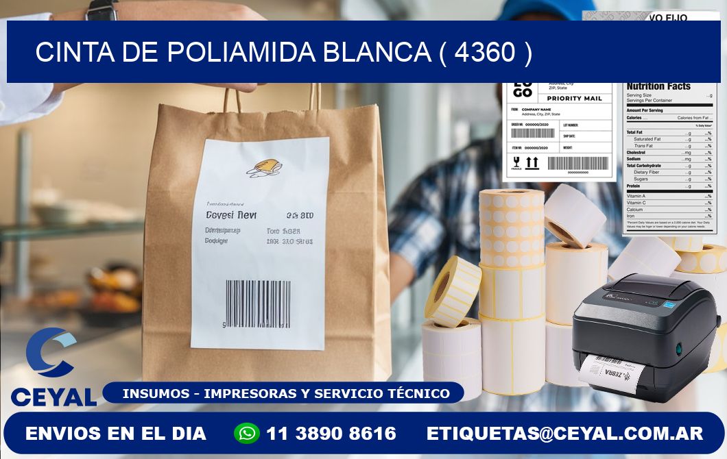 CINTA DE POLIAMIDA BLANCA ( 4360 )