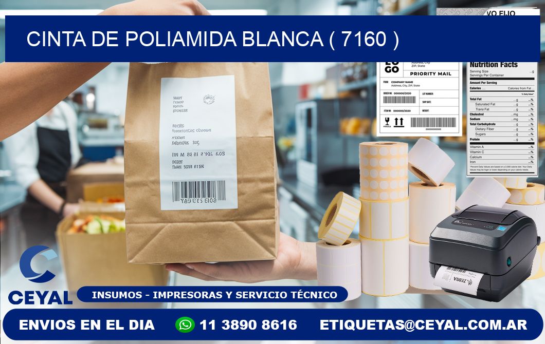 CINTA DE POLIAMIDA BLANCA ( 7160 )
