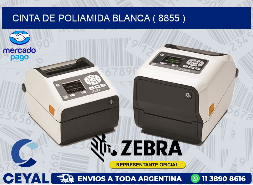 CINTA DE POLIAMIDA BLANCA ( 8855 )