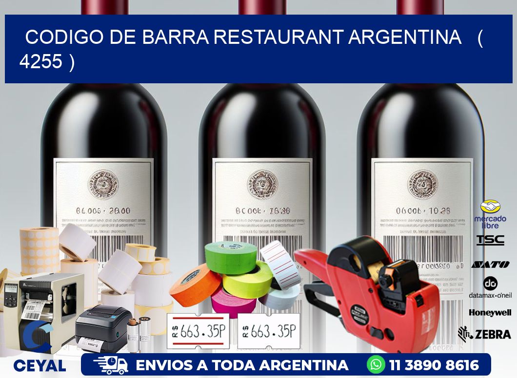 CODIGO DE BARRA RESTAURANT ARGENTINA   ( 4255 )
