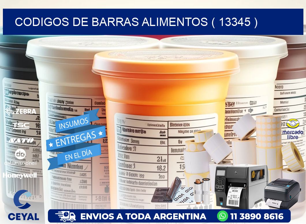CODIGOS DE BARRAS ALIMENTOS ( 13345 )