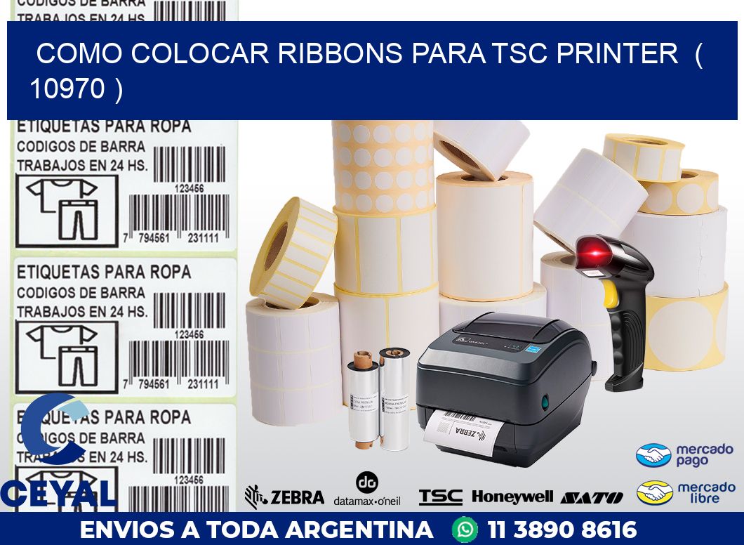 COMO COLOCAR RIBBONS PARA TSC PRINTER ( 10970 )