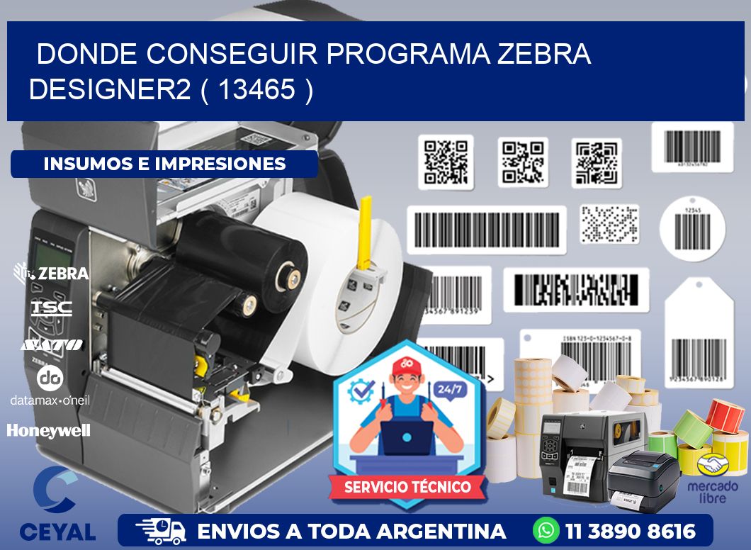 DONDE CONSEGUIR PROGRAMA ZEBRA DESIGNER2 ( 13465 )