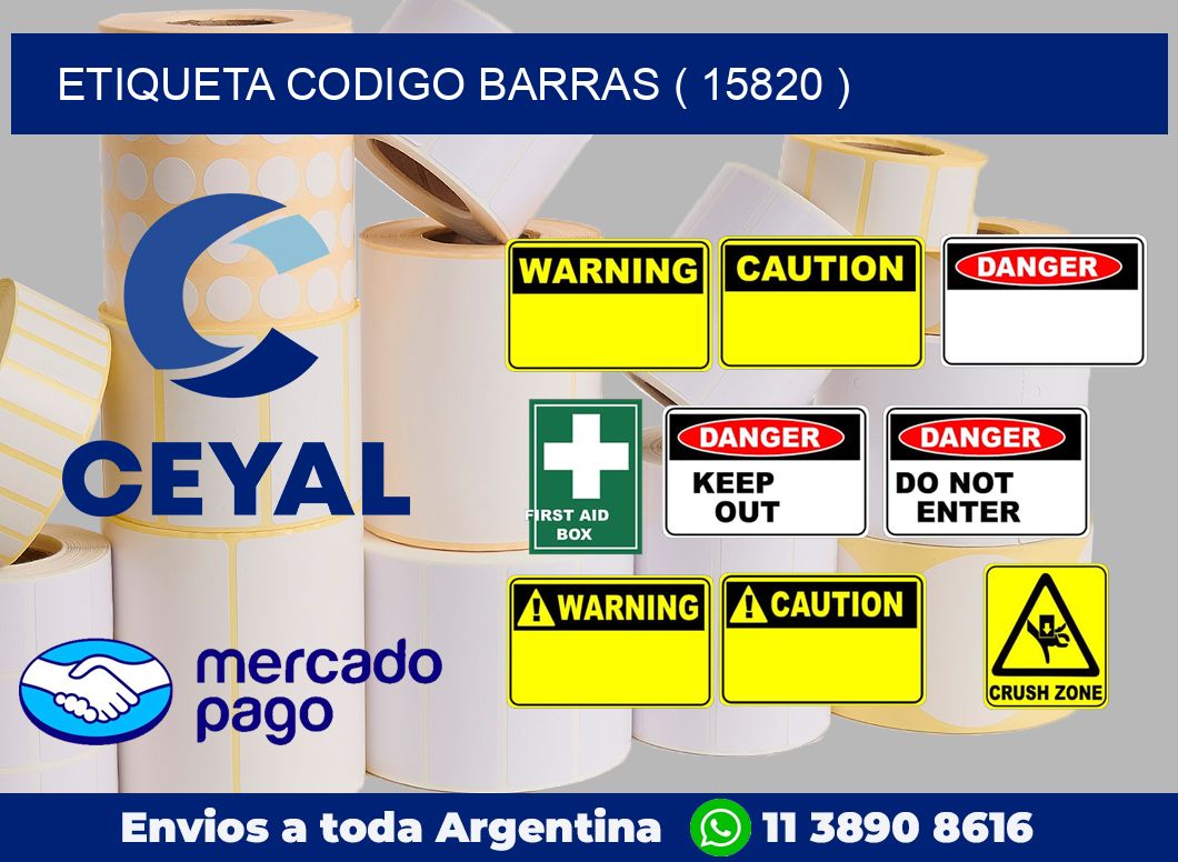ETIQUETA CODIGO BARRAS ( 15820 )