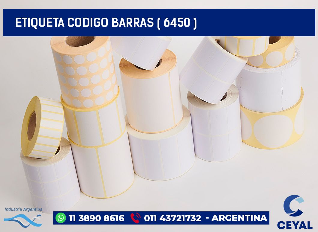 ETIQUETA CODIGO BARRAS ( 6450 )