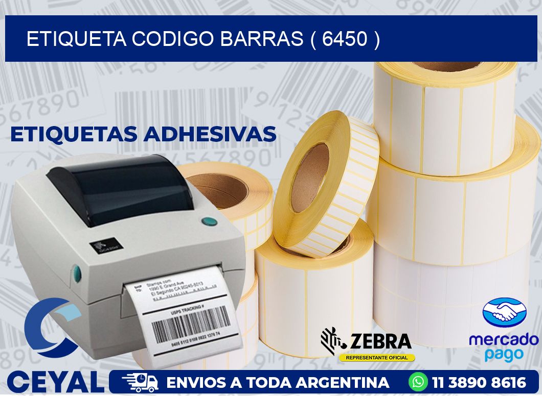 ETIQUETA CODIGO BARRAS ( 6450 )